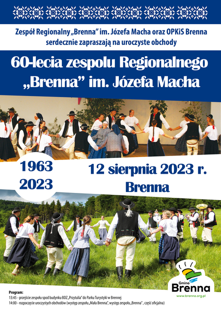 60-lecie Zespołu Regionalnego „Brenna” im. Józefa Macha (kliknięcie spowoduje powiększenie obrazu)