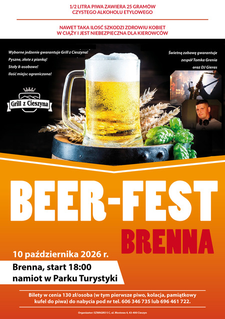 BEER-FEST - święto piwa w Brennej (kliknięcie spowoduje powiększenie obrazu)