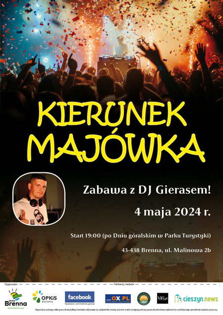 Kierunek  Majówka - zabawa z DJ Gierasem! (kliknięcie spowoduje powiększenie obrazu)