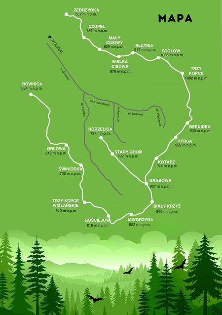 Mapa Korony (kliknięcie spowoduje powiększenie obrazu)