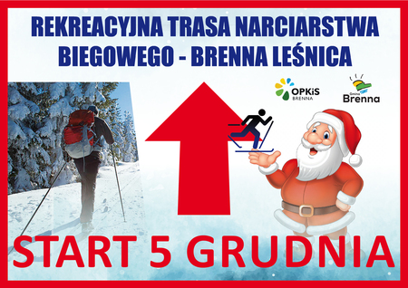 Rekreacyjne trasy narciarstwa biegowego w Brennej Leśnicy -  STARTUJEMY!  (kliknięcie spowoduje powiększenie obrazu)