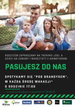 Plakat zajęć jogi i warsztatów dla dzieci