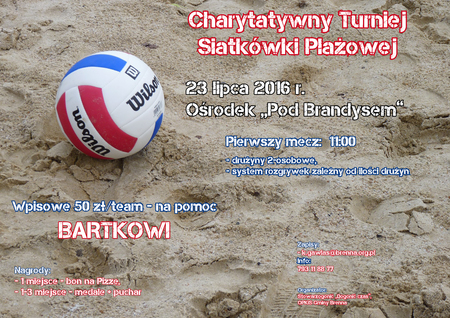 plakat promujący charytatywny turniej dzikich drużyn (kliknięcie spowoduje powiększenie obrazu)